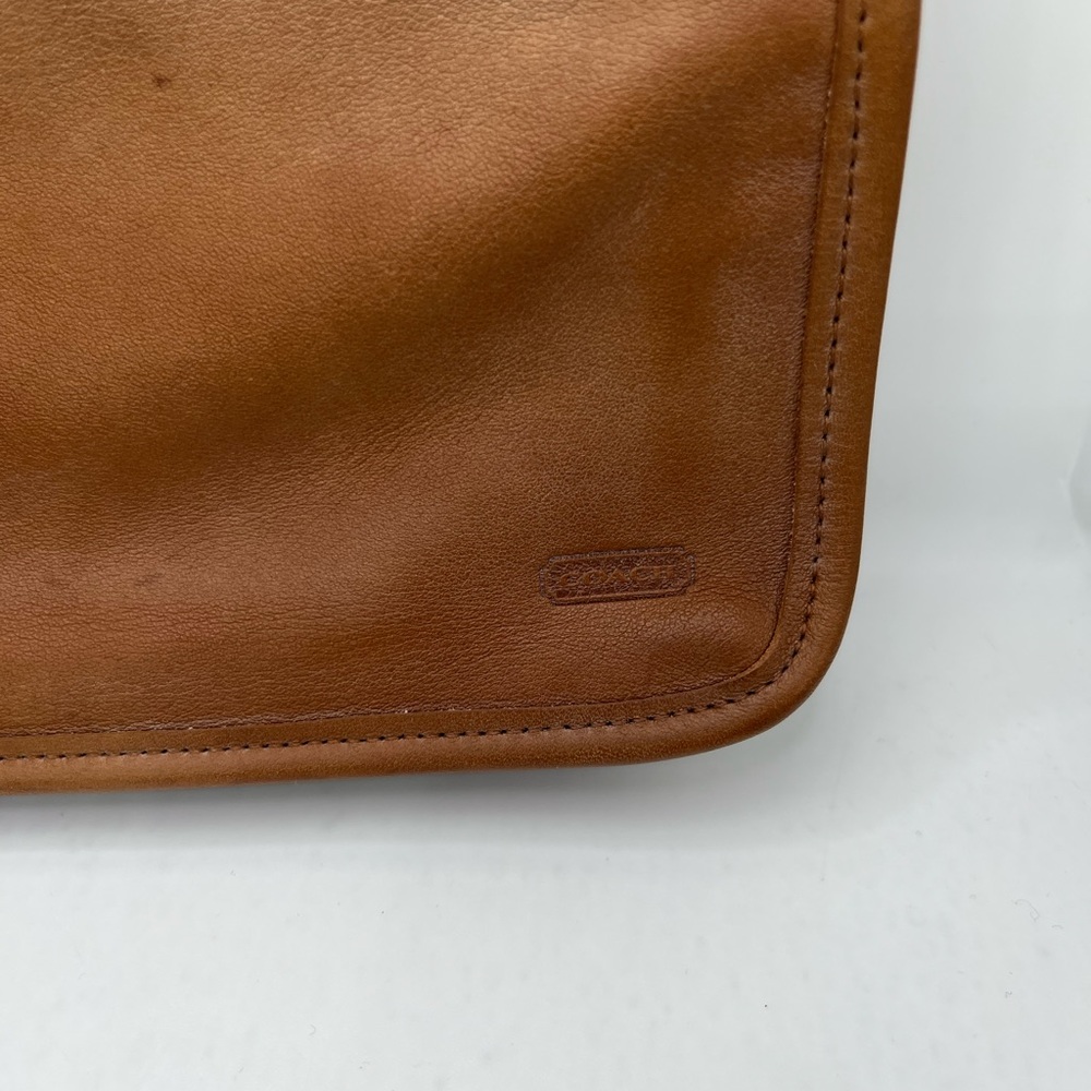 Coach Vintage Brown Leather Cosmetic Bag with Hangtag - Picture 4 of 16